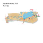 Map of Etosha National Park in Namibia