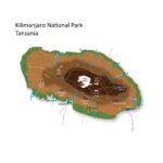 Map of Kilimanjaro National Park in Tanzania