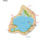 Map of Lake Naivasha in Kenya