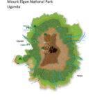 Map of Mount Elgon National Park in Uganda
