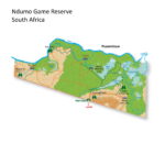 Map of Ndumo Game Reserve in South Africa