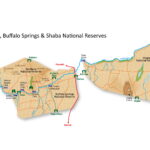 Map of Samburu, Buffalo Springs & Shaba National Reserves in Kenya