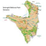 Map of Serengeti National Park in Tanzania