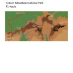 Map of the Simien Mountain National Park in Ethiopia